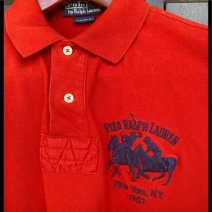 Vintage Polo Ralph Lauren R. L. Polo Club 1967 w/Large 2 Pony Crest  Size L